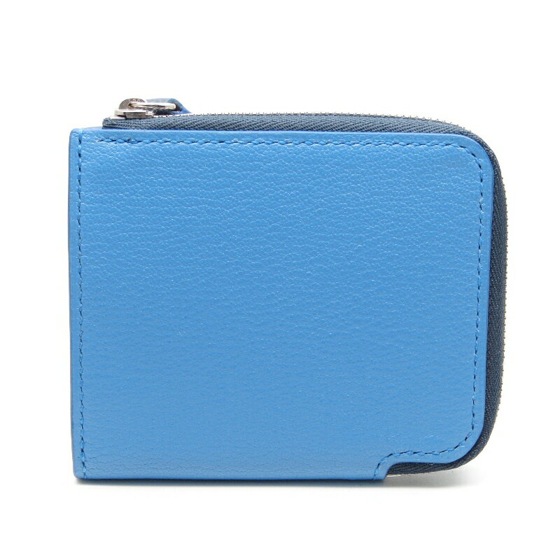 樂天商城 - 【中古】未使用 otohaci オトハチ ミニ財布 OH_LZHW_CH_01 シェーブル アルラン社 手縫い L字ジップハーフ財布 ブルー レザー 80007366