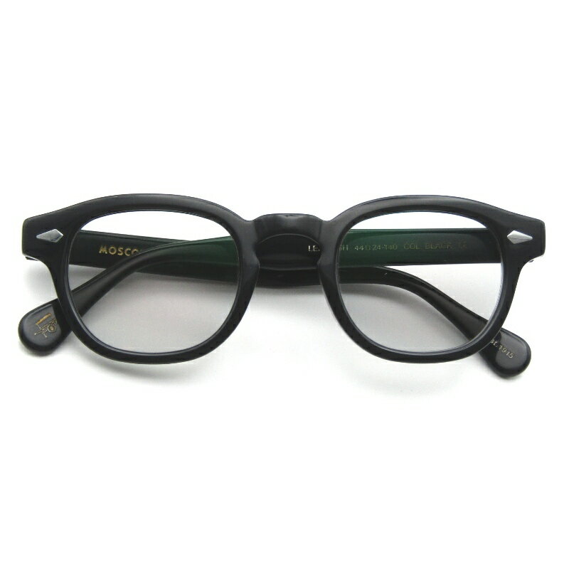 Glasses - 【中古】MOSCOT モスコット メガネフレーム LEMTOSH 44 度入り 中国製 レムトッシュ ボスリントン ボストン/ウェリントン BLACK メガネ 眼鏡 サングラス 65010080