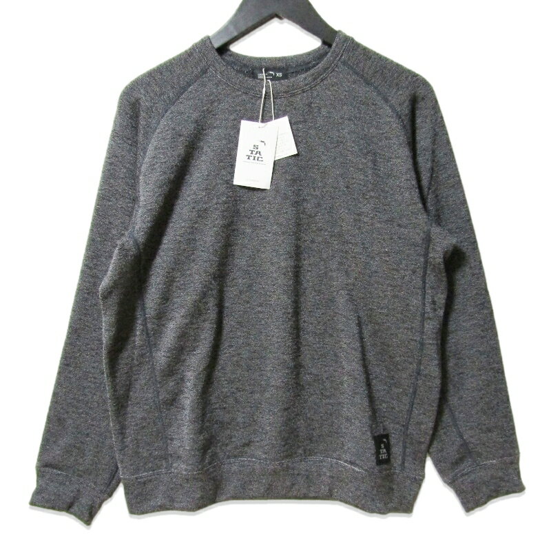 【中古】未使用 STATIC スタティック Arousal Relax Crew 34205 アローサルリラックスクルー 長袖Tシャツ Black XSメンズ 27113145