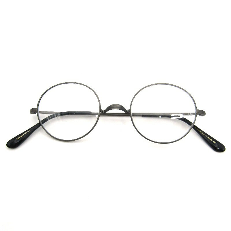 樂天商城 - 【中古】未使用 OLIVER GOLDSMITH オリバーゴールドスミス メガネフレーム Oban 46 日本製 オーバン ラウンド Antique Silver一山ブリッジ メタル メガネ 眼鏡 サングラス 54000628