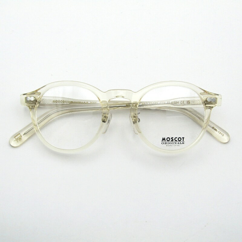 Less Than Human - 【中古】未使用 MOSCOT モスコット メガネフレーム MILTZEN 46 MP 中国製 ミルゼン ミルツェン ボストン メタルアームパッド FLESH メガネ 眼鏡 サングラス 65010108