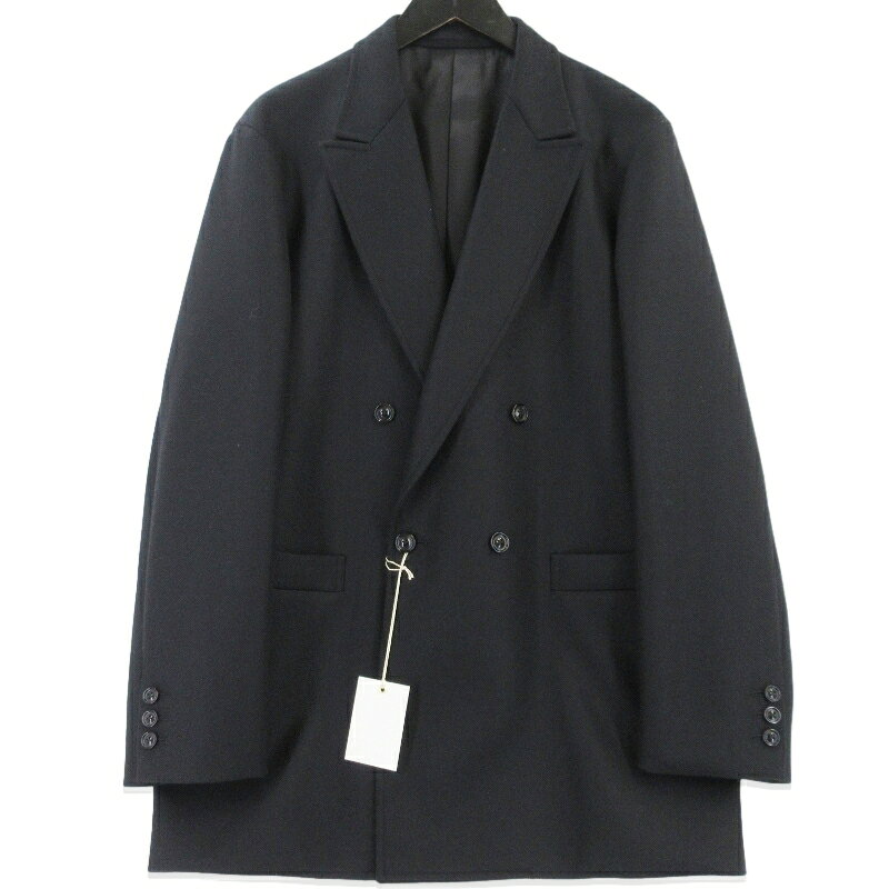 樂天商城 - 【中古】未使用 ULTERIOR アルテリア SUPER FINE LIGHT MELTON DB JKT UJK25-KC205-A ライト メルトンジャケット ウール ブラック 黒 4 日本製 メンズ 99000608