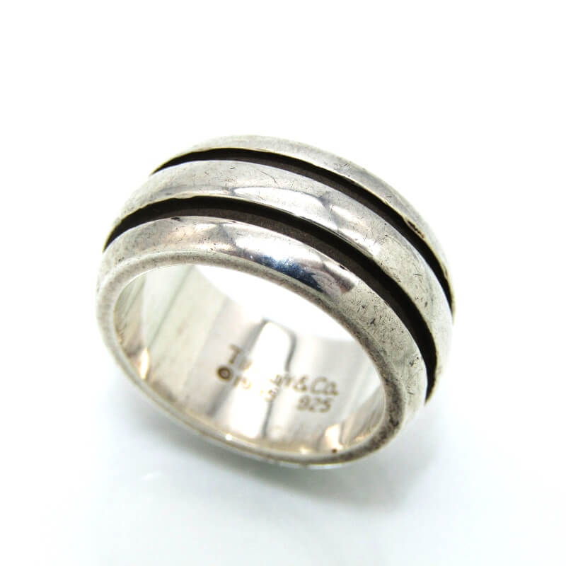 樂天商城 - 【中古】Tiffany&Co. ティファニー リング グルーブド 2ライン ダブルライン GROOVED SV925 レディース 10号 シルバー 28012201