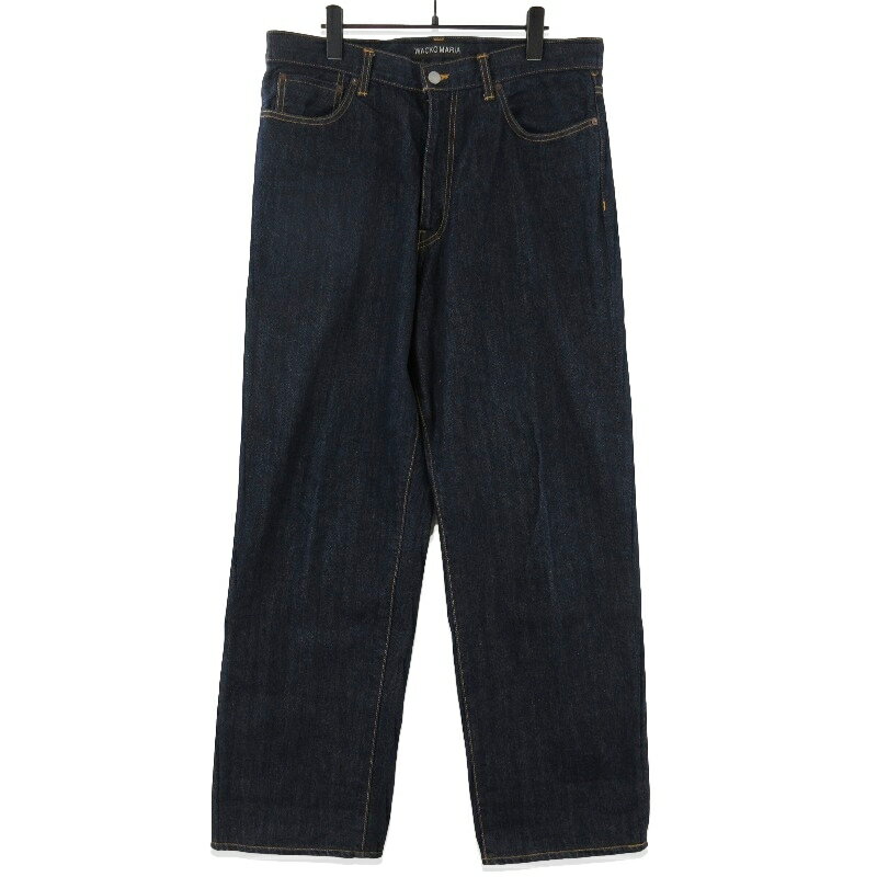 樂天商城 - 【中古】美品 WACKO MARIA ワコマリア デニムパンツ 23FW-WMP-PT04 DENIM PANTS ONE WASH 5ポケット コットン インディゴ Lメンズ 71015319