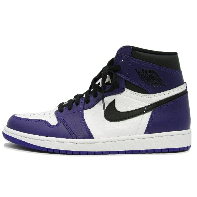 樂天商城 - 【中古】美品 NIKE ナイキ 28.5cm AIR JORDAN 1 RETRO HIGH OG 555088-500 エアジョーダン1 レトロ ハイカット COURT PURPLE/BLACK 2019年製 WHITE コートパープル ブラック スニーカー 35005414