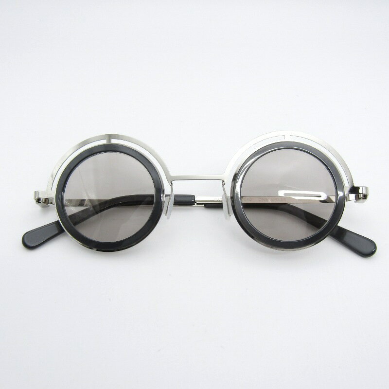 樂天商城 - 【中古】美品 GAMINE ガミーヌ サングラス DAIKANYAMA USA製 ダイカンヤマ ラウンド DNM.5PG.SR SILVER GROSSY/GREYライトグレー メガネ 眼鏡 サングラス 54000668
