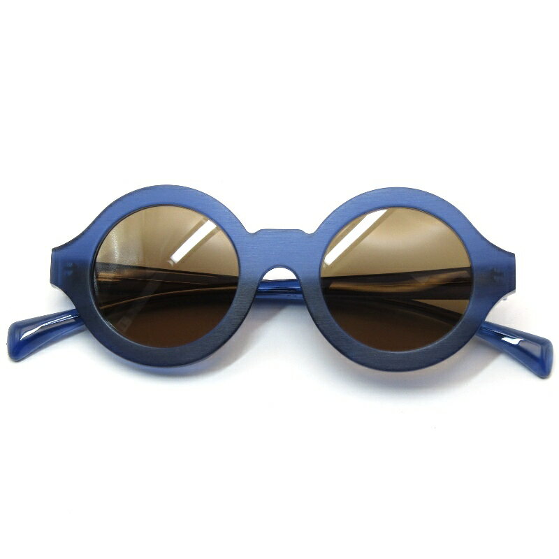 樂天商城 - 【中古】美品 Jacques Durand ジャックデュラン サングラス TUVALU 372 イタリア製 ツバル ラウンド ヘアマットブルー 152 bluブラウン メガネ 眼鏡 サングラス 61005137