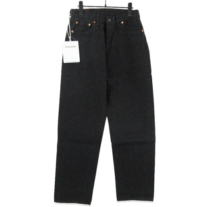 樂天商城 - 【中古】未使用 KAPTAIN SUNSHINE キャプテンサンシャイン デニムパンツ 5P Zipper Front Denim Pants KSBS101DZ BLACK ONEWASH 285ポケット ジップフライ セルビッチ 右綾メンズ 71015342
