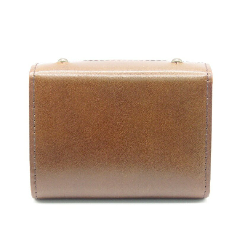 樂天商城 - 【中古】美品 m+ エムピウ ミニ財布 ミッレフォッリエ2 P25 ブスケット mf2p25 13016167 BUSCHETO ダークブラウン レザー 80007385
