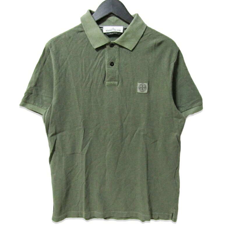 樂天商城 - 【中古】STONE ISLAND ストーンアイランド 半袖ポロシャツ 671522S67 無地 コットン スリムフィット オリーブ Lメンズ 27113165