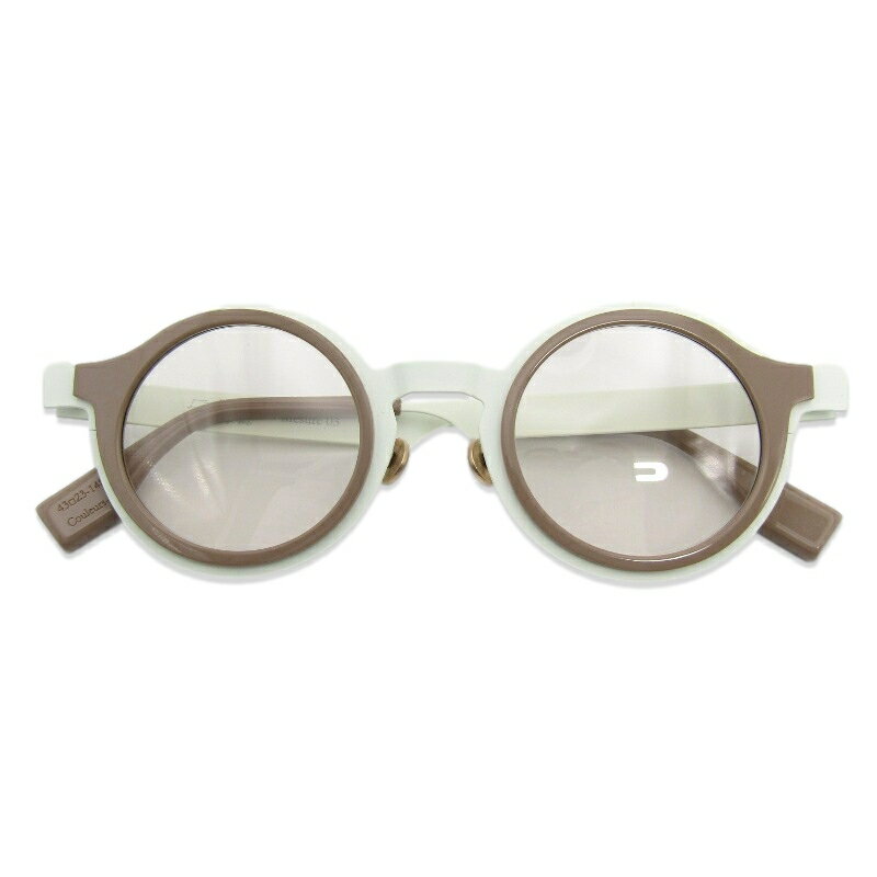 Rakuten - 【中古】美品 Filton フィルトン サングラス Mesure03 日本製 メジャー05 ラウンド/オーバル Couleurs-5 マットホワイト/ベージュワッパ シートメタル コンビ ライトブラウン メタル メガネ 眼鏡 サングラス 54000676