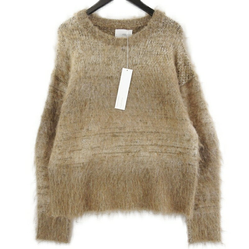 Rakuten - 【中古】未使用 arenotis アーノッティーズ Alpaca Wool Gradient Shaggy Knit FW25NT-02 モヘア シャギー ニット ベージュ 1メンズ 71015362