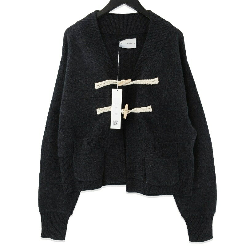 樂天商城 - 【中古】未使用 arenotis アーノッティーズ ヨモギ ウール ショートダッフルニット FW25NT-01 カーディガン Yomogi ブラック 黒 1Wool Short Duffle Knit Cardiganメンズ 71015363