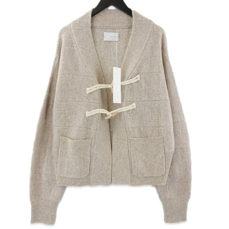Rakuten - 【中古】未使用 arenotis アーノッティーズ ヨモギ ウール ショートダッフルニット FW25NT-01 カーディガン Yomogi Wool ベージュ 2Short Duffle Knit Cardiganメンズ 71015364