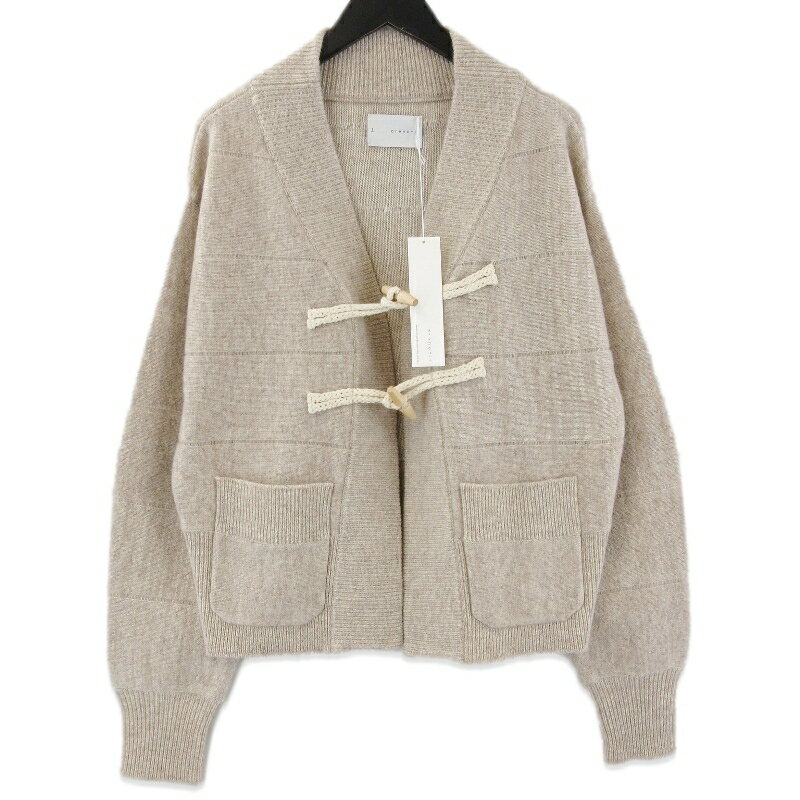 樂天商城 - 【中古】未使用 arenotis アーノッティーズ ヨモギ ウール ショートダッフルニット FW25NT-01 カーディガン Yomogi Wool ベージュ 1Short Duffle Knit Cardiganメンズ 71015365