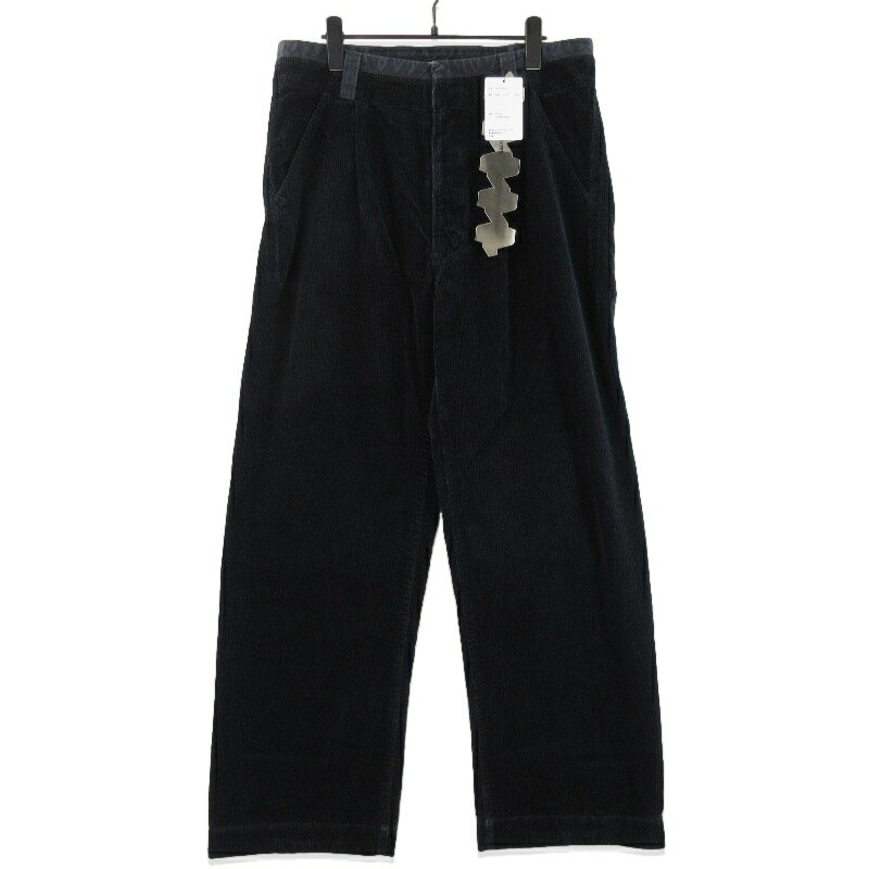 樂天商城 - 【中古】未使用 YOUTH OF THE WATER ユースオブザウォーター PANTS 253-03003 コーデュロイ ジップフライ ワークパンツ ブラック 黒 Lサイドアジャスターメンズ 71015382