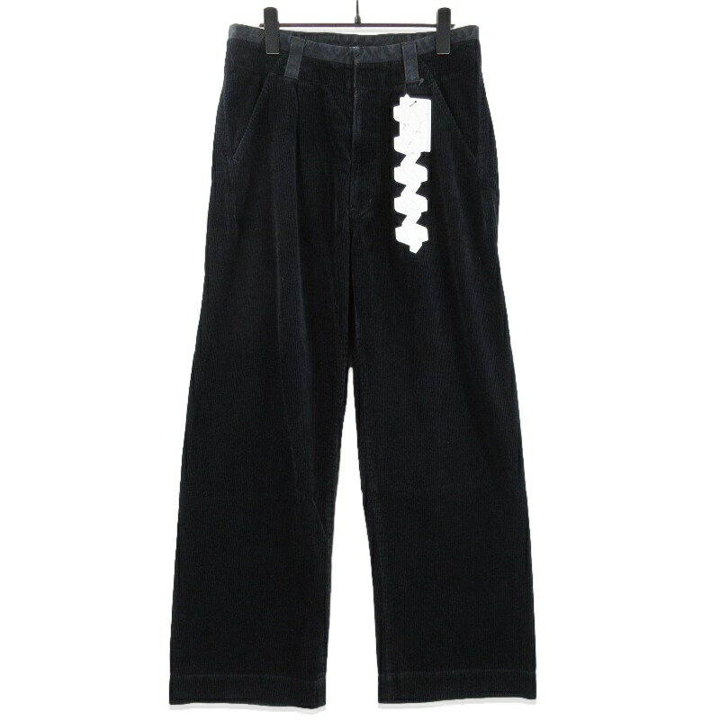 樂天商城 - 【中古】未使用 YOUTH OF THE WATER ユースオブザウォーター PANTS 253-03003 コーデュロイ ジップフライ ワークパンツ ブラック 黒 Sサイドアジャスターメンズ 71015384
