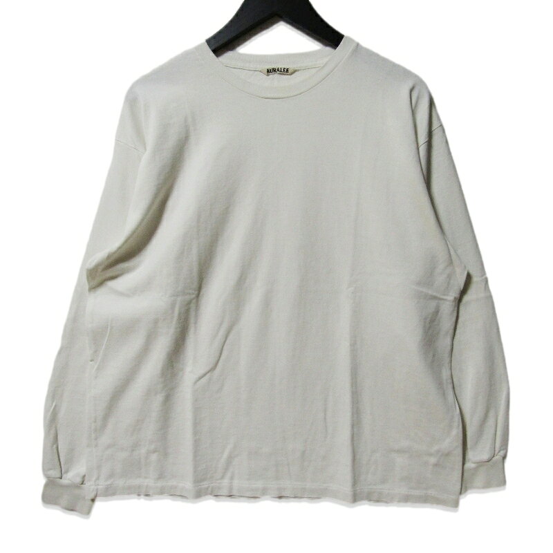 樂天商城 - 【中古】AURALEE オーラリー 長袖Tシャツ A9AP01GT LUSTER PLAITING L/S TEE クルーネック 白 ホワイト 4メンズ 27113223