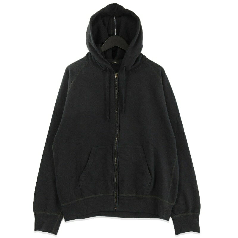 樂天商城 - 【中古】COMOLI コモリ 製品染 裏毛 ジップパーカ Z01-05027 24SS ジップパーカー USED加工 ブラック 黒 2メンズ 71015405