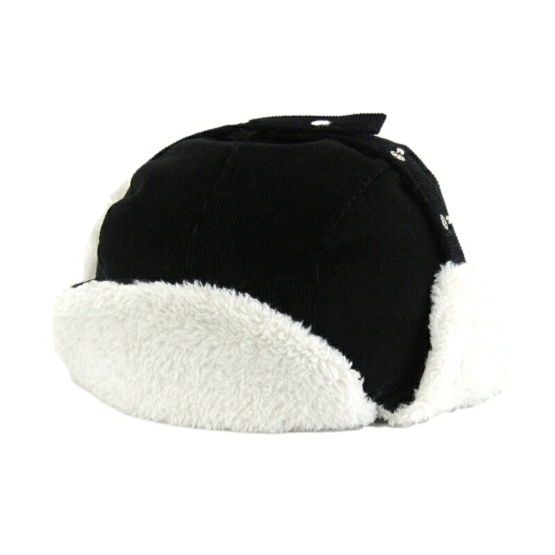 樂天商城 - 【中古】未使用 THE H.W.DOG&CO. ドッグアンドコー フライトキャップ D-01087 FLIGHT CAP コーデュロイ パイロット ブラック 黒 38 帽子 30013341
