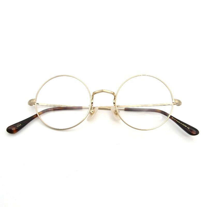 樂天商城 - 【中古】未使用 OLIVER GOLDSMITH オリバーゴールドスミス メガネフレーム PINNER 日本製 ピナー ラウンド Goldメタル メガネ 眼鏡 サングラス 54000727