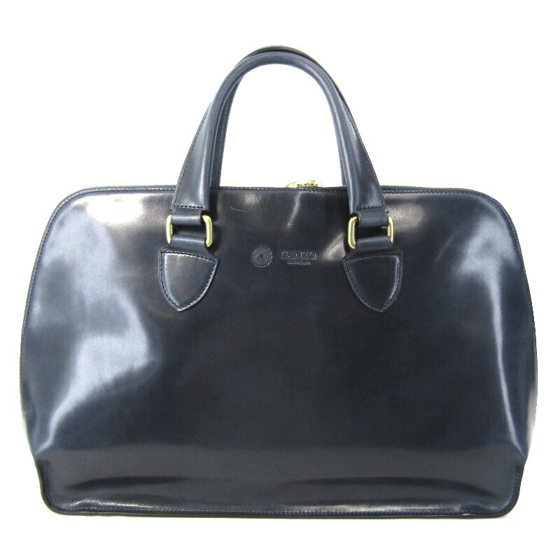 樂天商城 - 【中古】美品 GANZO ガンゾ ブリーフケース GUD 57298 ジーユーディー ビジネスバッグ 日本製 牛革 カーフレザー ネイビーコンチェリア・グイディ&ロゼリーニ社 バッグ 鞄 61005216