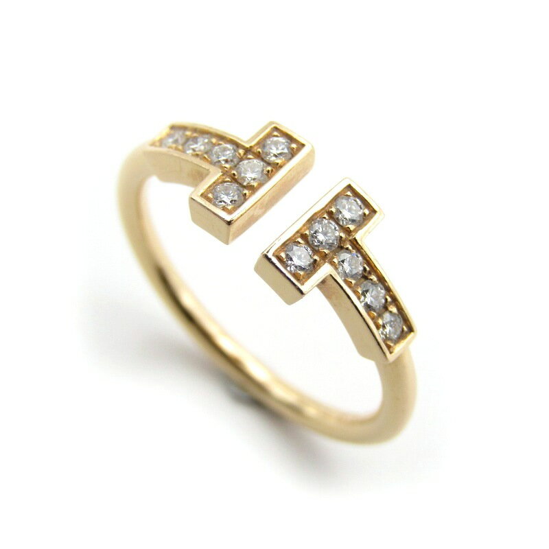 樂天商城 - 【中古】Tiffany&Co. ティファニー リング ダイヤモンド Tワイヤー AU750YG レディース K18YG イエローゴールド 0.13ct 8号 50018862