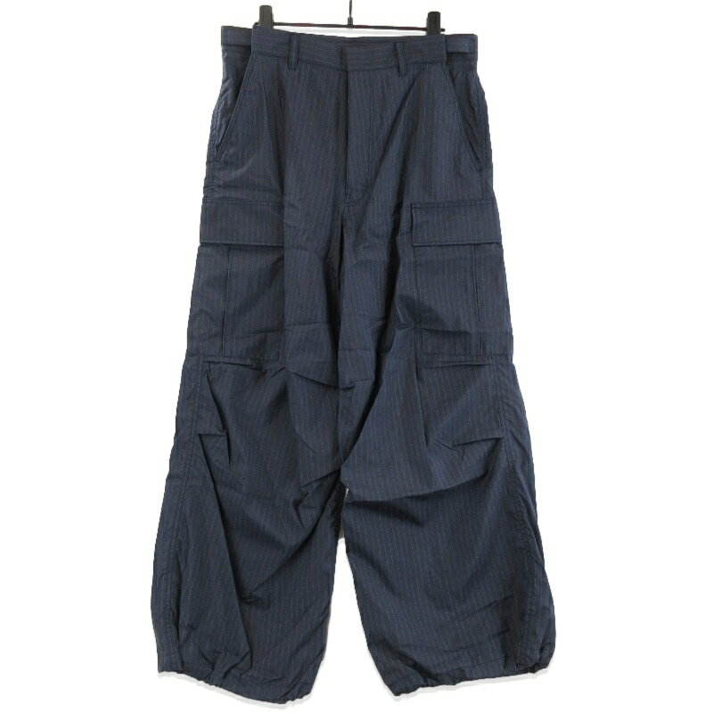 樂天商城 - 【中古】未使用 elephant TRIBAL fabrics エレファントトライバルファブリクス カーゴパンツ E02-NCP25F ストライプ ネイビー S日本製 Freedom Cargo Pantsメンズ 71015427