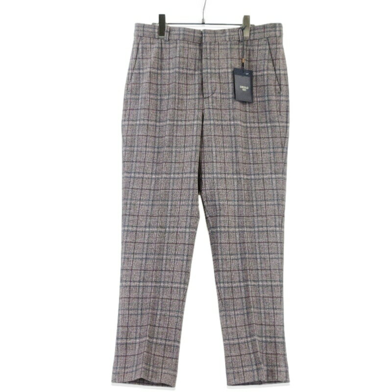 樂天商城 - 【中古】美品 CIRCOLO 1901 チルコロ1901 スラックスパンツ CN2849 PANT TAILORED FELPA チェック ジャージー ストレッチ ブラウン 50 アンコンジャケット メンズ 99000693