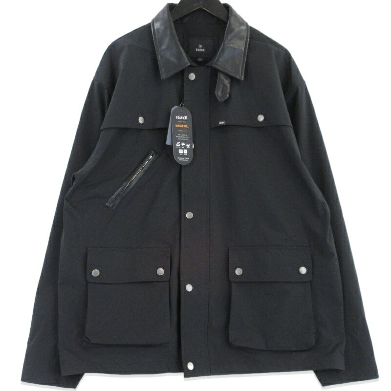 樂天商城 - 【中古】未使用 ROARK ロアーク ウェイポイントジャケット RJJ1157 WAYPOINT JACKET フェイクレザー シェルジャケット ブラック 黒 XL RESISTANT TWILL ライトアウター メンズ 99000703