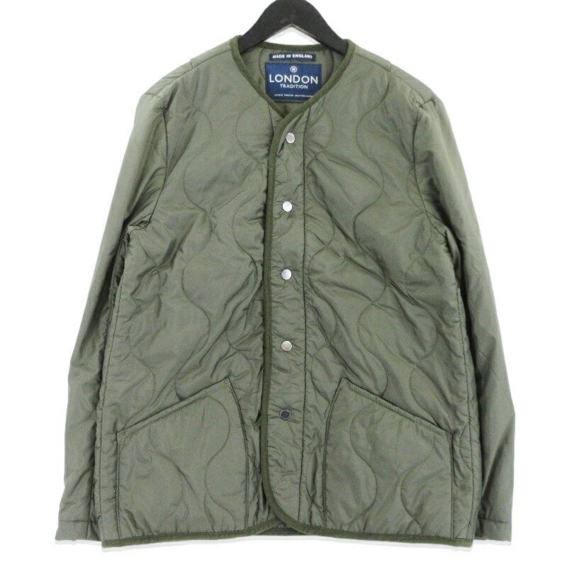Rakuten - 【中古】LONDON TRADITION ロンドントラディション キルティングジャケット 英国製 イギリス製 ライナージャケット オリーブ 42 メンズ 99000707