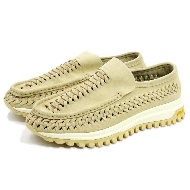 樂天商城 - 【中古】未使用 Nasngwam × molle shoes モールシューズ US10 28cm PURHEPECHA MLS210301-25 ナスングワム ピュレペチャ 牛革 TAUPE 20周年記念 シューレースレスシューズ vibramソール スリッポン スエード ベージュ シューズ 35005451