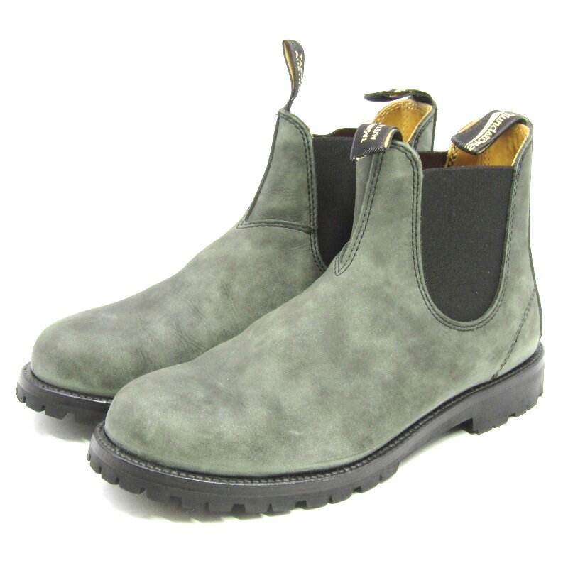 樂天商城 - 【中古】美品 Blundstone ブランドストーン UK8 サイドゴアブーツ カスタム CLASSICS 587 ヌバック チェルシーブーツ RUSTIC BLACK ELASTIC SIDED BOOT LINED エラスティック プルオンブーツ ラスティックブラック ブーツ 35005458