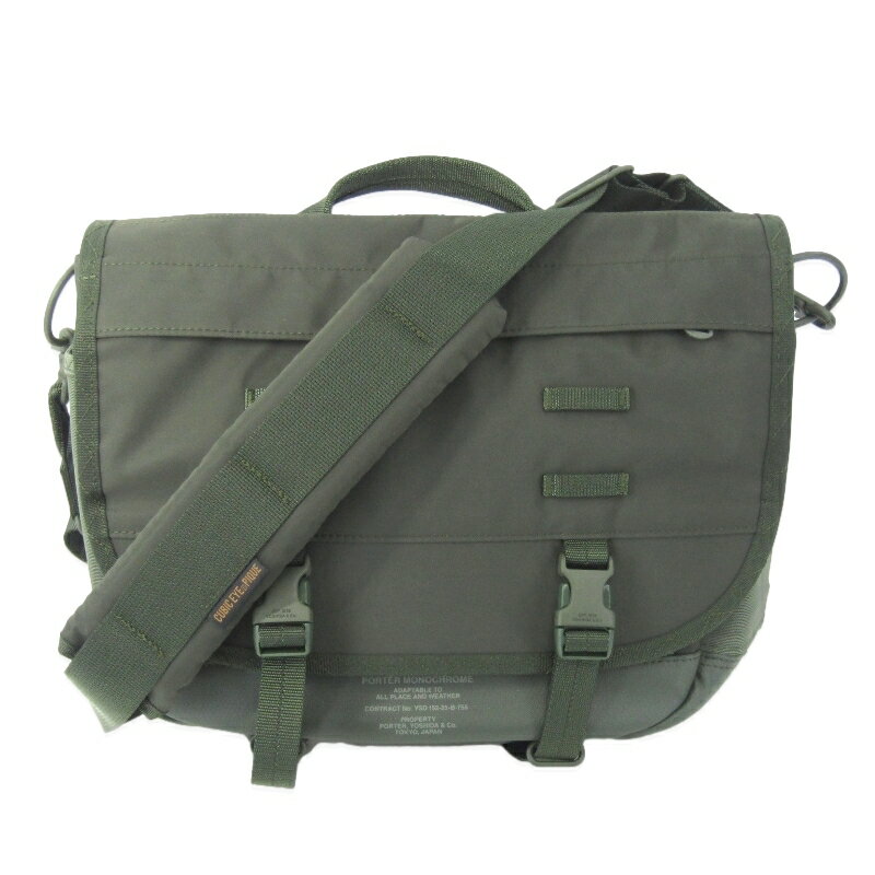 樂天商城 - 【中古】美品 PORTER ポーター メッセンジャーバッグ モノクローム 755-19847 MONOCHROME MESSENGER BAG S フォレストグリーンショルダーバッグバッグ 鞄 61005247