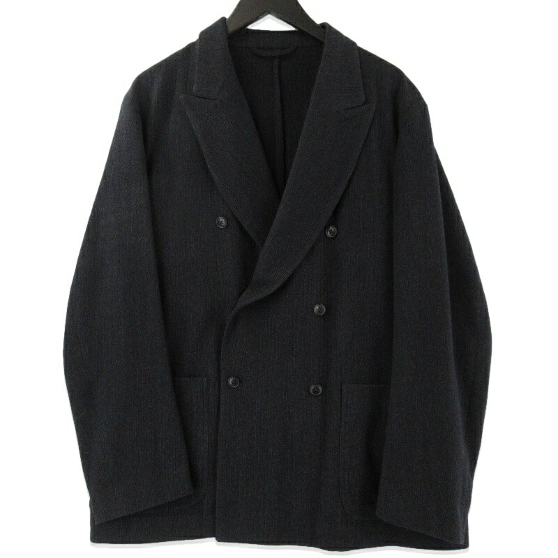 樂天商城 - 【中古】美品 COMOLI コモリ リファインウール ダブルジャケット Y03-01008 日本製 ストライプ チャコールグレー 3メンズ 71015444