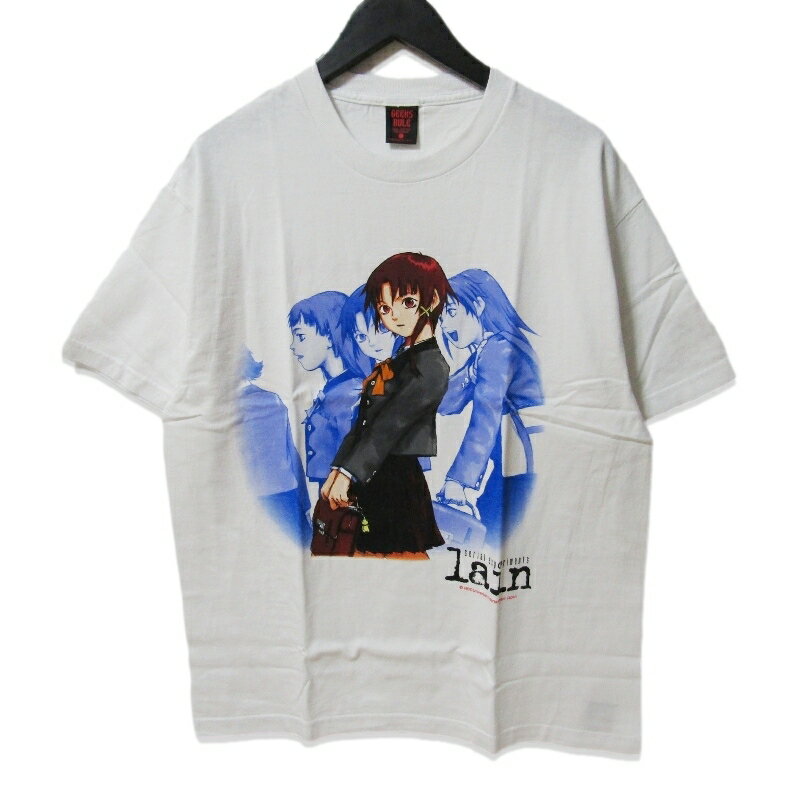 樂天商城 - 【中古】未使用 GEEKS RULE ギークス ルール 半袖Tシャツ serial experiments lain vol.03 シリアルエクスペリメンツ ホワイト 白 Lレイン シルクスクリーン ウォッシュ加工メンズ 27113316
