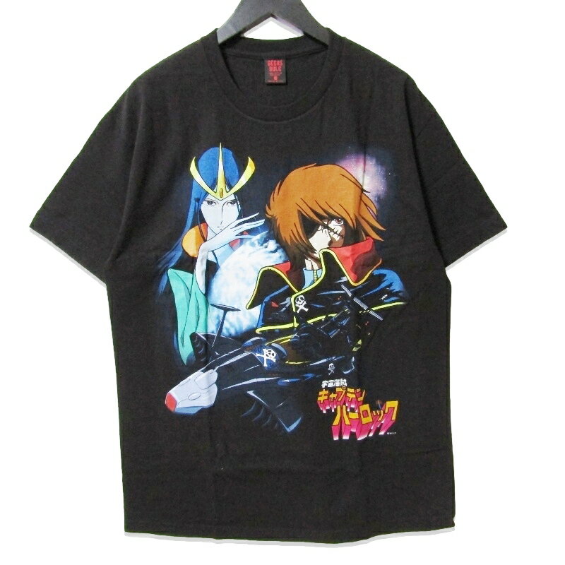 樂天商城 - 【中古】未使用 GEEKS RULE ギークス ルール 半袖Tシャツ Captain Harlock 宇宙海賊キャプテンハーロック ブラック 黒 Lシルクスクリーン ウォッシュ加工メンズ 27113329