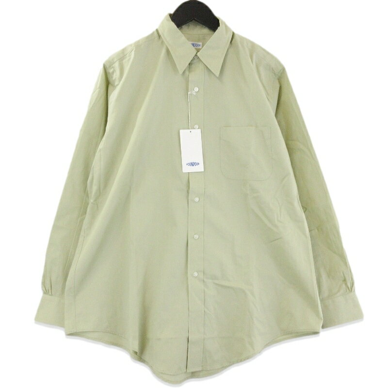樂天商城 - 【中古】未使用 FOUNDOUR ファウンダー COTTON BROAD REGULAR COLLAR SHIRT 015FD261021 長袖シャツ コットン ブロード グリーン 0レギュラーカラーシャツ メンズ 71015482