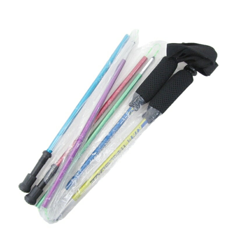 樂天商城 - 【中古】未使用 MOUNTAIN KING マウンテンキング トレッキングポール Trail Blaze Harlequin 100cm 折りたたみ式 マルチカラー ストックポール アルミ 3つ折り 登山 アウトドア トレイルブレイズ 30013345
