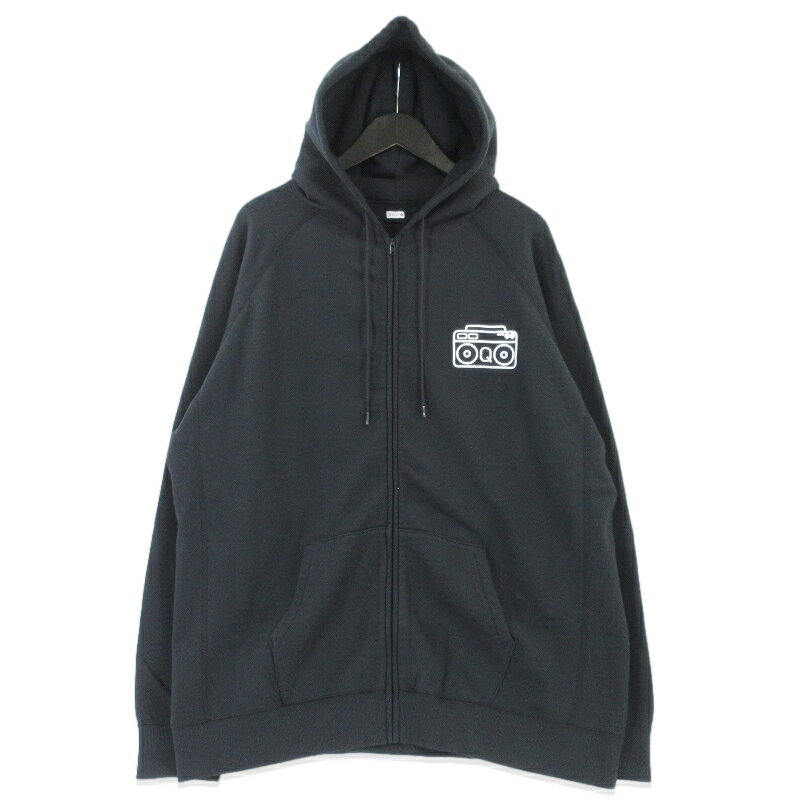 Rakuten - 【中古】SEQUEL シークエル ジップフーディー SQ-24AW-CS-04 ZIP HOODIE ロゴプリント パーカー 日本製 ブラック 黒 XL メンズ 99000746
