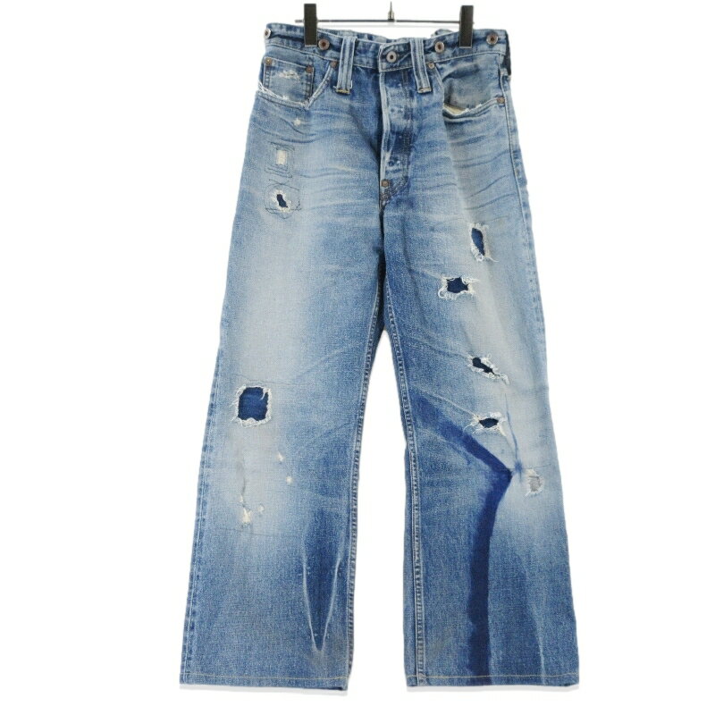 【中古】RRL ダブルアールエル デニムパンツ ボルチモア 2nd BALTIMORE 2nd TYPE DENIM PANTS ボタンフライ USA製 インディゴ 32 メンズ 99000751