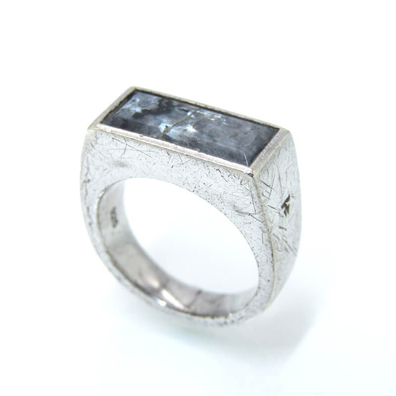 Rakuten - 【中古】TOM WOOD トムウッド リング Peaky Ring Larvikite #50 ピーキー ラルヴィカイト ロジウムメッキ SV925 10号 シルバー 28012392