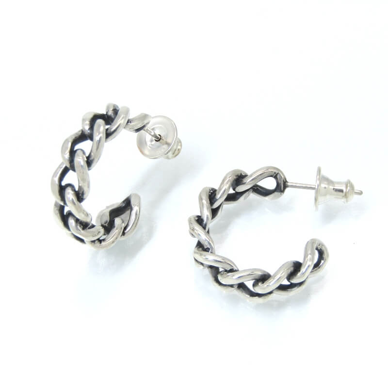Rakuten - 【中古】未使用 Scat スキャット ピアス Chain hoop pierce 2点セット チェーン フープ セット 両耳用 SV925 シルバー 28012397