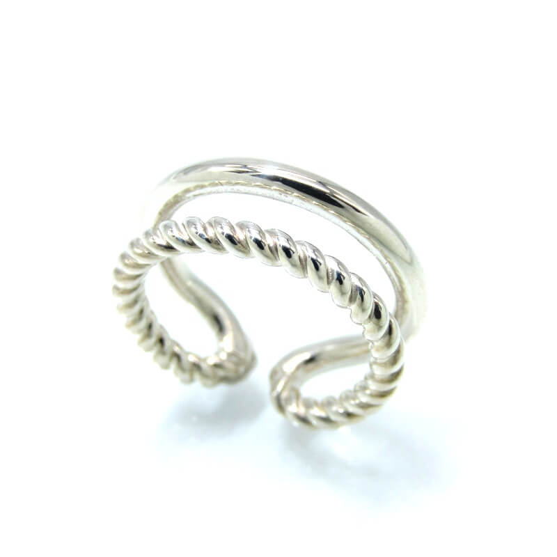 Rakuten - 【中古】未使用 Scat スキャット リング Duality ring SSサイズ デュアリティ プレーン ツイスト SV925 5.5号 シルバー 28012403