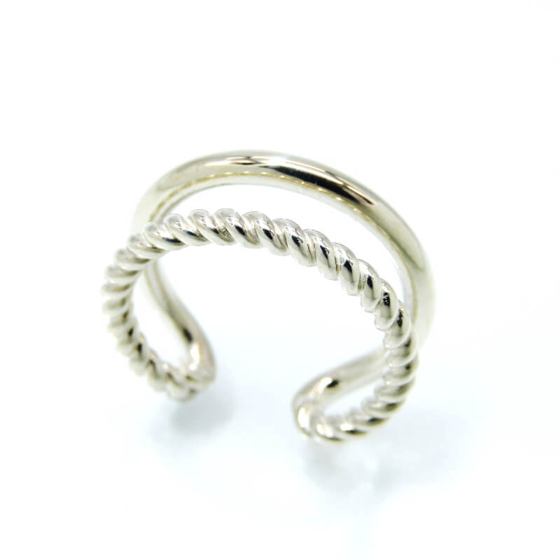 樂天商城 - 【中古】未使用 Scat スキャット リング Duality ring Sサイズ デュアリティ プレーン ツイスト SV925 9号 シルバー 28012404