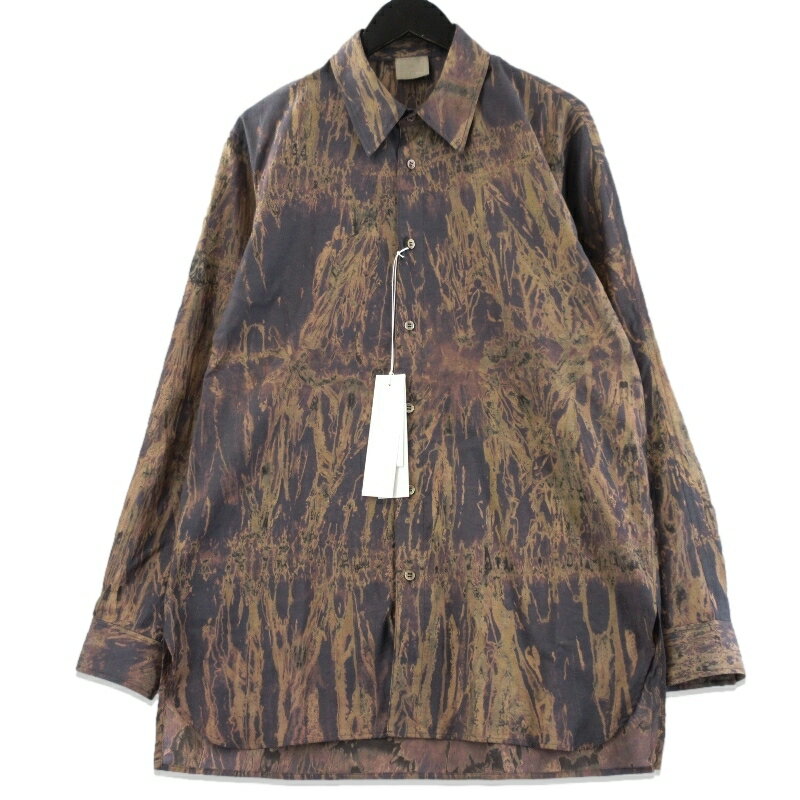 Rakuten - 【中古】未使用 山内 ヤマウチ 流し染めコットンキュプラツイルシャツ 26142 長袖シャツ 有松絞り 日本製 arimatsu gray 4 メンズ 70017652