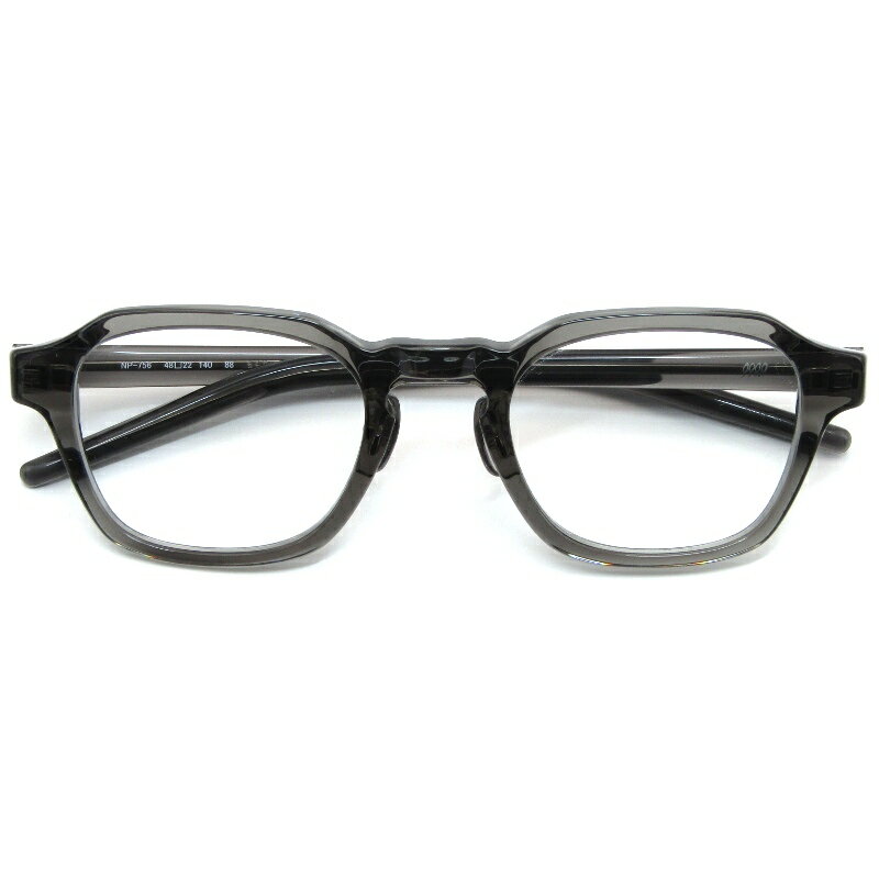 Glasses - 【中古】美品 999.9 フォーナインズ メガネフレーム NP-756 日本製 スクエア/ヘキサゴン ネオプラスチック 88 クリスタルスモーク メガネ 眼鏡 サングラス 61005380