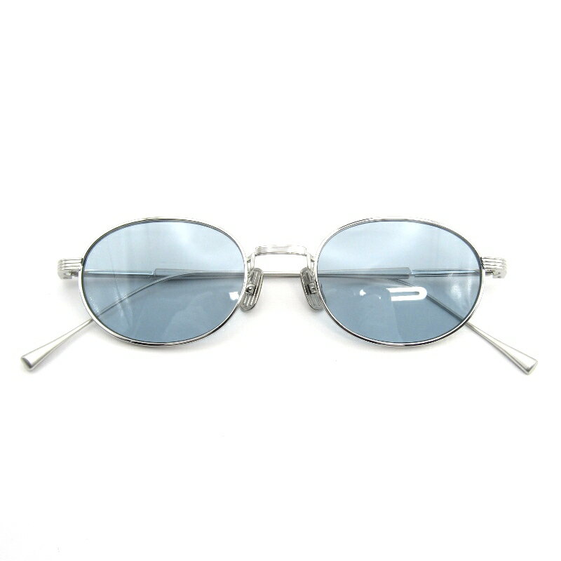 乐天商城 - 【中古】未使用 Lunetta BADA ルネッタバダ サングラス 73/05 日本製 オーバル 1040 SILVERBLUE GREY メタル メガネ 眼鏡 サングラス 54000837