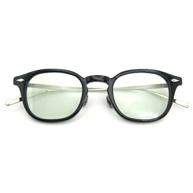 【中古】未使用 NOCHINO OPTICAL ノチノオプティカル サングラス JIFUSAN ＃2 日本製 ジフサン 調光 コンビ ボスリントン GLOSS BLACK鯖江産 ボストン/ウェリントン GREY GREEN to D.GREY メガネ 眼鏡 サングラス 54000845
