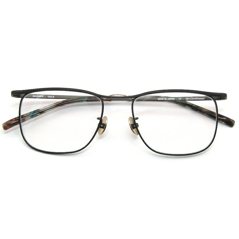 Rakuten - 【中古】未使用 Mr.Gentleman EYEWEAR ミスタージェントルマン メガネフレーム MAVERICK 日本製 マーベリック E Matte Blackウェリントン ツインブリッジ メタル メガネ 眼鏡 サングラス 61005406